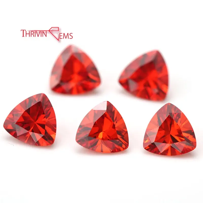 Prices Original Garnet Ruby Triangle Cut Gems Stones