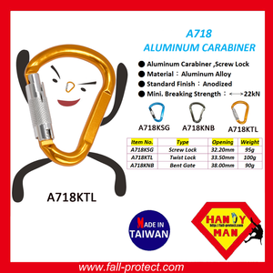 Outdoor Hook Fall Protect D Shaped Climbing Aluminum Alloy Carabiner - Product Image 2