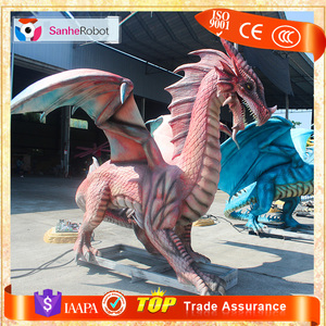 Centro Comercial animada vida artificial tamaño animatronic estatuas <span class=keywords><strong>de</strong></span> <span class=keywords><strong>dragón</strong></span> para la venta - Product Image 5