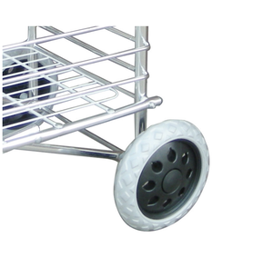 डीलक्स रोलिंग उपयोगिता शॉपिंग कार्ट खेल भंडारण किराने बाजार ट्राली foldable पोर्टेबल एल्यूमीनियम मिश्र धातु ट्राली - Product Image 6