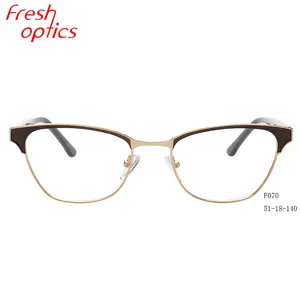 Hot sale stainless steel optical frames ready stock eyeglasses