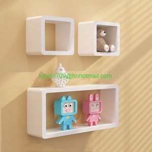 Kệ Treo Tường Cube Kệ Gỗ Trắng Lưu Trữ Sách Trang Trí Nội Thất Ledge Organizer - Product Image 3