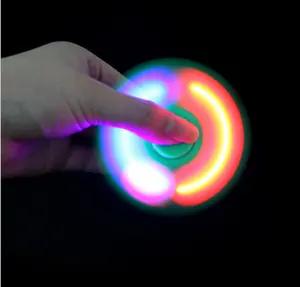 Spinner con luces Led para niños, juguete infantil con triple Spinner, muestra gratuita con nombre, EDC, otros juguetes educativos, OEM Bramd