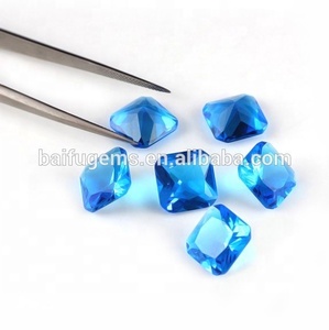 5*5mm octagon principessa piazza <span class=keywords><strong>topazio</strong></span> taglio ocean blue vetro di <span class=keywords><strong>colore</strong></span> allentato di <span class=keywords><strong>pietra</strong></span> di cristallo - Product Image 4