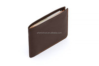 Dompet Kulit Asli Pria Pendek Vintage dengan Logo Kustom Embossed, Lapisan Satin, Pola Karakter Terbuka - Grosir Bermerek