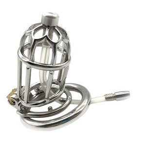 FRRK7.5cmメタル貞操帯、鍵付きペニス拘束ケージ、男性用貞操デバイス、男性用貞操ロックケージ、男性の喜びのための貞操ロックケージ - Product Image 4