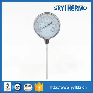Wss série bimétallique thermomètre pour jauge de température spécification 60 mm 80 mm 100 mm longueur de la tige