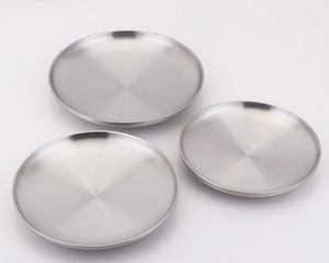 Korea BBQ Grill Meat Dishes <strong>Plate</strong> Tableware Stainless Steel Dish <strong>Plate</strong> - Product Image 6