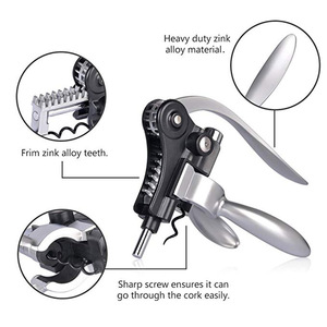 9 Pcs Rượu Vang Mở Kẽm Hợp Kim Cao Cấp Da Hộp Quà Tặng Dọc Đòn Bẩy Corkscrew Wine Bottle <span class=keywords><strong>Opener</strong></span> <span class=keywords><strong>Set</strong></span> Bán Buôn - Product Image 5