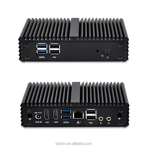 Qotom Mini Computer Q410S With Celeron Processor 3215U 2M Cache 1.70 GHz Broadwell SIM Slot Dual Display Low Power Fanless