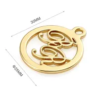 Kunden spezifische Kreisform mit Loop Hang Metal Logo für Taschen, Design Gold Metal Tag für Handtaschen