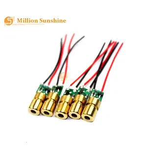 Red 650nm 1Mw 5MW F6 5V Laser Diode Module Với PCB Và Dây