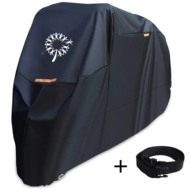 Personalizado diy bolso al aire libre negro lluvia impermeable a prueba de viento a prueba de polvo Material resistente protección solar cubierta de la motocicleta patrón