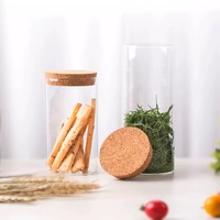 Hete Aanbieding Koude- en Hittebestendige Glazen Pot van Hoge Kwaliteit Borosilicaatglas met Kurken Stop, Voedselveilige Bewaarcontainer