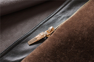 <span class=keywords><strong>Cappotto</strong></span> da <span class=keywords><strong>Donna</strong></span> Lungo Marrone in Pelle e <span class=keywords><strong>Pelliccia</strong></span> di Montone Shearling Spesso e Caldo Stile Retrò Vintage Invernale - Product Image 4