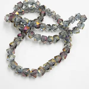 Exotic Electroplated Crystal Facet Glass Beads For Wholesale