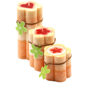 Frohe Weihnachten Kreative Pflaumen blüten form Flache Spitze Eiszapfen Duft kerze Handgemachte vertikale unregelmäßige duftende Stumpen kerze - Product Image 6