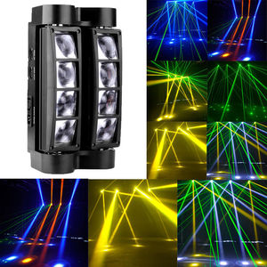 8 pezzi Mini 3W RGBW LED <span class=keywords><strong>Spider</strong></span> Beam testa mobile per l'illuminazione del palco alla festa in discoteca DMX DJ o matrimoni - Product Image 5