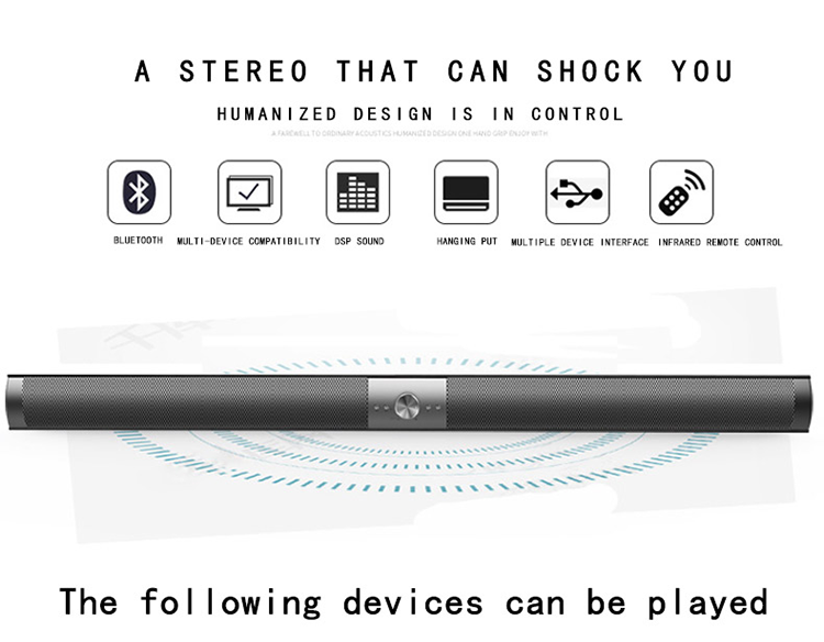 Беспроводная акустическая система домашнего кинотеатра, 2,0 каналов, Саундбар с сабвуфером