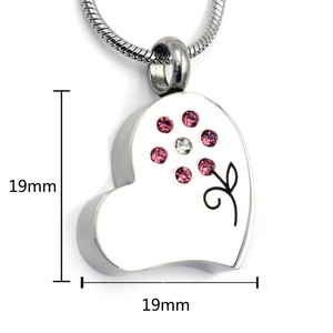 Collier de bijoux de crémation Bijoux commémoratifs pour femmes-Collier <span class=keywords><strong>d</strong></span>'urne de crémation de fleurs <span class=keywords><strong>d</strong></span>'<span class=keywords><strong>oeillet</strong></span> pour les cendres <span class=keywords><strong>d</strong></span>'un être cher - Product Image 2