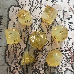 Set di Dadi Acrilici Bicolore Trasparenti per Dungeons & Dragons, Dadi per Giochi di Ruolo - Product Image 1