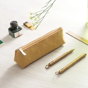 ที่กำหนดเองคุณภาพดีกระเป๋ากระดาษ, กระดาษคราฟท์ปากกาดินสอกรณีเครื่องเขียนกระเป๋ากระเป๋าซิปกระเป๋ากระเป๋าเครื่องสำอาง