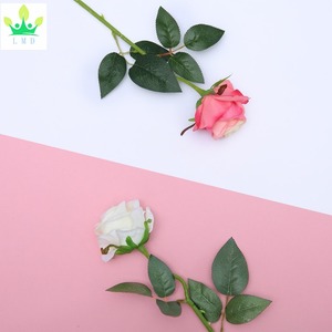 Rosa café flores de seda artificiales hoja Rosa boda decoración <span class=keywords><strong>Floral</strong></span> ramo paquete de 2 para la graduación Día del Padre y el día de la madre - Product Image 3