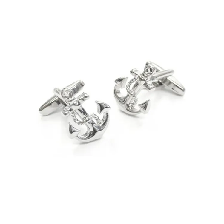 Good Price Marvel Silver Anchor Cufflinks For Shirts For Men