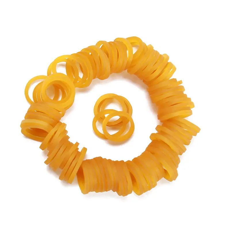 Professional Small Round yellow rubber bands manufacturer 0.4 Inches in Diameter