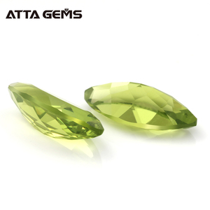 Venta caliente sintético de cristal verde talla marquesa amatista peridoto suelto de cuarzo para la fabricación de la joyería - Product Image 5