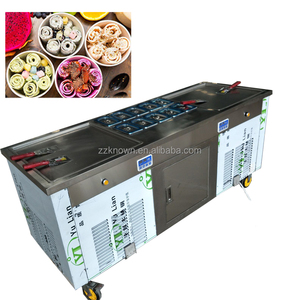 Máquina para hacer helados, rollos instantáneos de Tailandia, sartén doble cuadrada, máquina para hacer helados fritos, gran oferta con comida certificada CE - Product Image 2