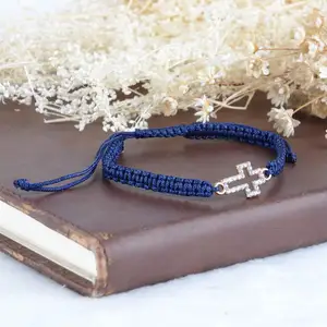 A&J Excellent after-sales service devotional cord bracelet;knotted cord bracelet;cross bracelet