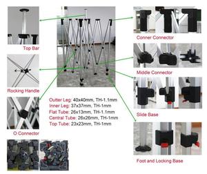 10x10 hızlı up katlanır gazebo fuar olay kolay kurulan çadır özel baskı gölgelik - Product Image 4