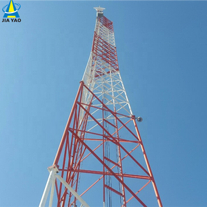 電気通信無線タワー3脚亜鉛メッキ鋼格子管4gワイヤレスBts Gsm Tvアンテナセルフサポート