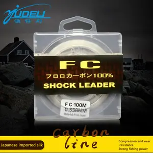 중국 공장 도매 동양 100M 일본 100% Fluorocarbon 낚시 라인 10lb 20lb 30lb 40lb 50lb