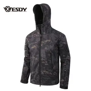 ESDY Outdoor camouflage hunting jacket Waterproof hunting jacket CP Black