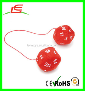 Le b0242 2016 neuen design großhandel rot-<span class=keywords><strong>pl</strong></span>üschigen 20 seitige würfel mit einstelligen - Product Image 1