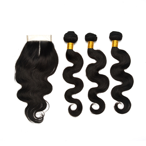 Precio al por mayor de la onda del cuerpo del pelo humano de la cutícula alineada virgen extensión de tejido de cabello - Product Image 2