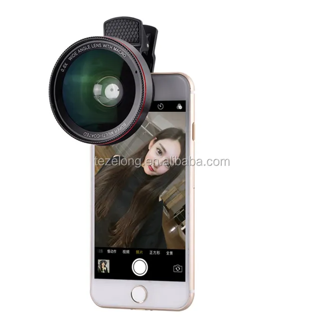 Super 0.6X Wide Angle Phone Lens Universal Metal Clip Smartphone Macro Lens Camera lenses For iPhone
