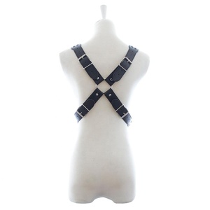 Sabuk mainan seks pria pengikat kulit <span class=keywords><strong>Harness</strong></span> dengan tali bahu pakaian Fetish untuk dada Gay - Product Image 2