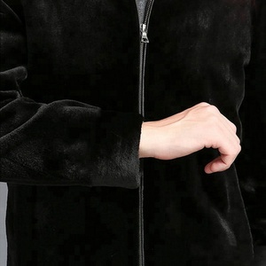 2018 nuova giacca invernale da <span class=keywords><strong>uomo</strong></span> con collo in pelliccia sintetica doppiopetto Plus Size imbottito in cotone traspirante alla moda - Product Image 5