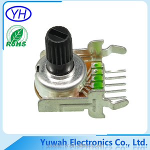 Proveedor de oro de 10k 20k 50k 100k 200k 220k 250k 500k de película de carbono de solo 12mm giratoria 6 pin potenciómetro - Product Image 3