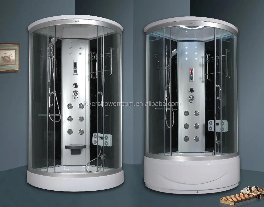 High Tray Massage Shower Room 90 With CE Deep Tray Steam Shower Cabin 100