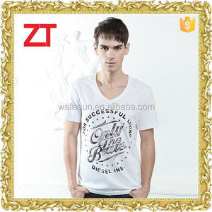 <span class=keywords><strong>precio</strong></span> de fábrica V cuello en blanco camiseta pava producción - Product Image 1