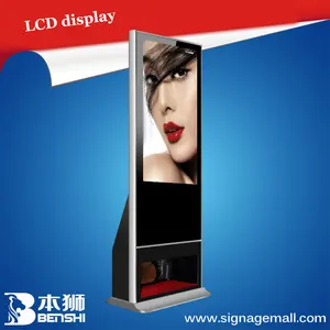 42 "Display Led Luar Ruangan Berdiri Di Lantai/Sepatu-polesan Kaca Transparan Peraga Led/Papan Digital