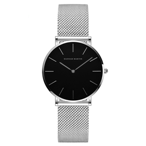 Montre-Bracelet pour Femmes Hannah Martin, Mouvement à Quartz Japonais, en Maille d'Acier Inoxydable Or Rose, Étanche et de Haute Qualité - Product Image 4