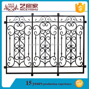 2016 alibaba última fábrica de metal de acero al aire libre balcón barandilla valla, Barandillas de los balcones de hierro - Product Image 6