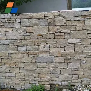 Azulejos de pizarra de piedra de granito para decoración exterior, piedra Natural apilada 3D para paredes