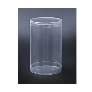 PVC cylinder transparent round cans daily storage barrel stationery packaging round box clothing plastic packaging printing
