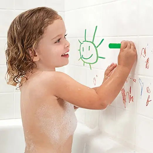 욕실 욕조 다채로운 드로잉 목욕 크레용 팩 사용자 정의 색상 세트 저렴한 실크 무독성 빨 컬러 목욕 크레용